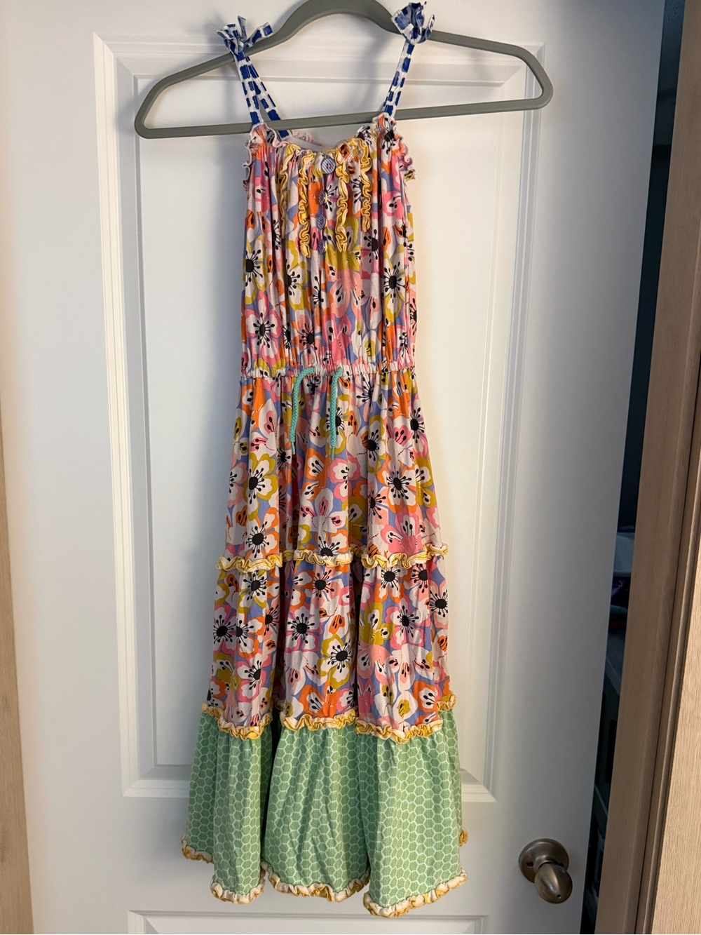 Matilda Jane Mint & Yellow Floral Ruffled Dress